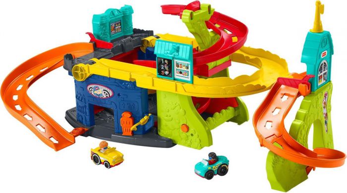 Fisher-Price Little People Zit en Sta Wheelies Garage - Racebaanset | Toyhouse.nl, de webshop speelgoed!