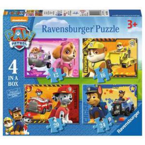 Puzzel 4-in-1 paw patrol - puppies op pad