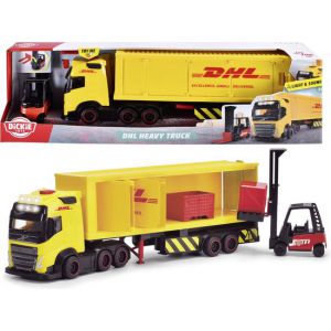 DHL vrachtwagen met heftruck - licht en geluid