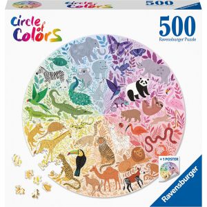 Puzzel 500 stukjes circle of colours dieren