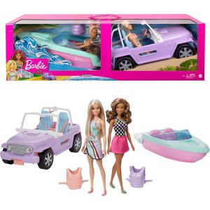 Barbie Jeep + Speedboot