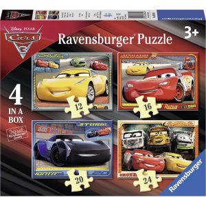 Puzzel 12/16/20/24 Disney Cars let's race