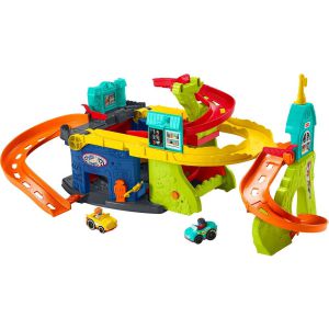  Fisher-Price Little People Zit en Sta Wheelies Garage - Racebaanset 