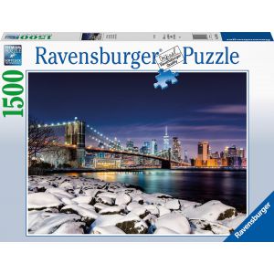 Puzzel 1500 stuks winter in New York