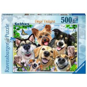 Puzzel 500 stukjes vrolijke honden