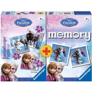 Ravensburger - Disney Frozen - 3 Puzzels & Memory spel 