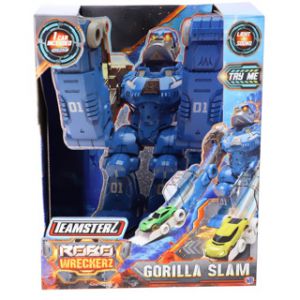 Robot gorilla auto lanceerder licht en geluid en 1 auto 