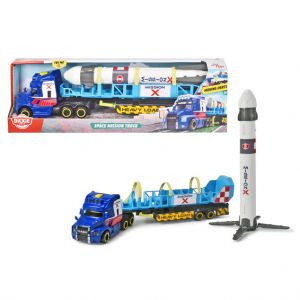 Dickie Toys vrachtwagen met oplegger en raket
