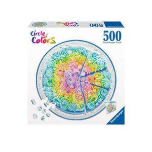 Puzzel 500 stukjes Circle of colors - rainbow cake