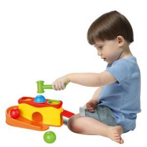 Jipy discover hamerbank + 3 ballen gekleurd 