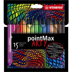 Viltstiften Stabilo Arty Pointmax Fineliner: 15 stuks