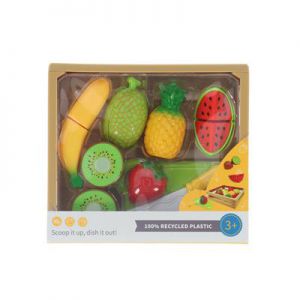 Fruit snijset met klittenband in kist