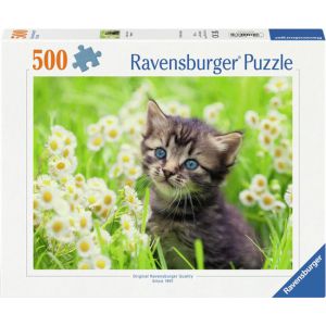 Puzzel 500 stukjes katje in de wei