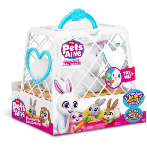 Pets alive mama en baby konijn in kooi