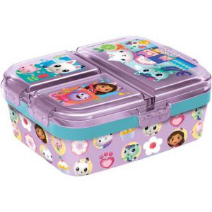 Gabby's Dollhouse: Lunchbox met 3 extra aparte vakken