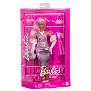 Barbie fashionista pop deluxe metallic roze haar