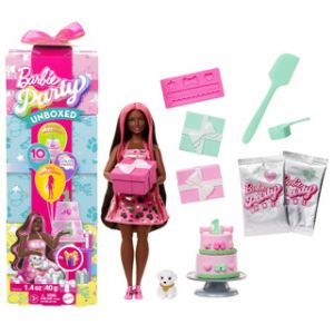 Barbie Party unboxed 2/1 pop met blauwe jurk 