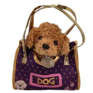 Pluchiez pluche hond in tasje 