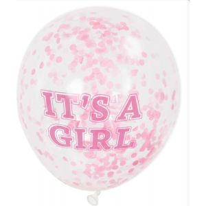 Ballonen 30cm babygirl confetti 6st