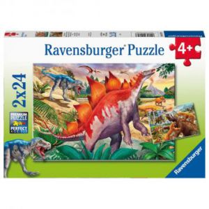 Puzzel 2x24 wilde oertijddieren dino