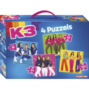 K3 - Puzzel - 4in1 puzzel - Sterretjes 