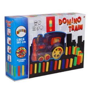 Domino trein b/o met 80 domino stenen 