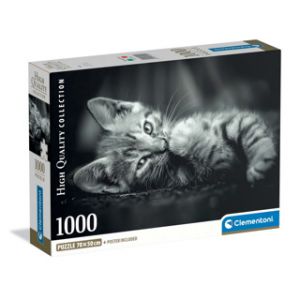 Clementoni Puzzel 1000 stuks kitten compact 