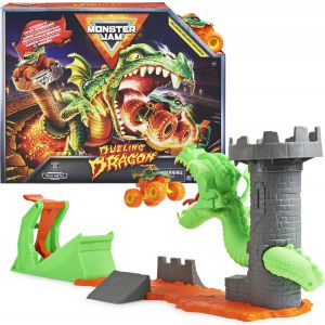 Monster Jam 1:64 Dueling Dragon Stunt Playset 