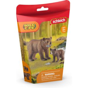 Schleich 42473 Grizzlybeer moeder met jong