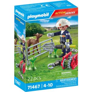 PLAYMOBIL Action Heroes Dierenbescherming brandweer - 71467 