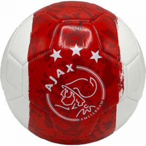 Ajax voetbal maat 5 wit-rood-wit banen