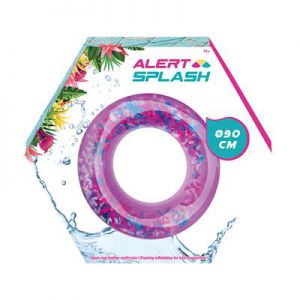 Alert zwemband veren multicolor 90cm