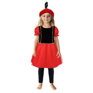 Pietenjurk Zwart/Rood 110-116 Cm 