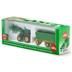 Siku tractor john deere met aanhanger