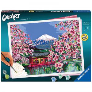 Schilderen op nummer Japanse cherry blossom