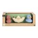 Jipy bioplastic set 2 badeendjes en 1 bootje assorti