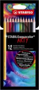 Kleurpotlood Stabilo Arty Aquacolor: 12 stuks