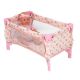 Poppenbed opvouwbaar roze bloem 