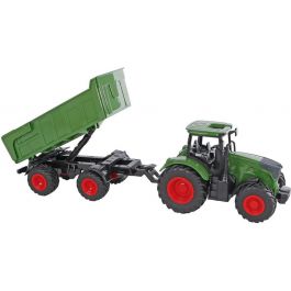 Kids Globe Tractor RC 2.4 GHz – Bulldog Con Luz Y Carga Frontal De 27 Cm – Control Remoto De Fácil Manejo – Ideal Para Niños A Partir De 6 Años – Incluye Pilas